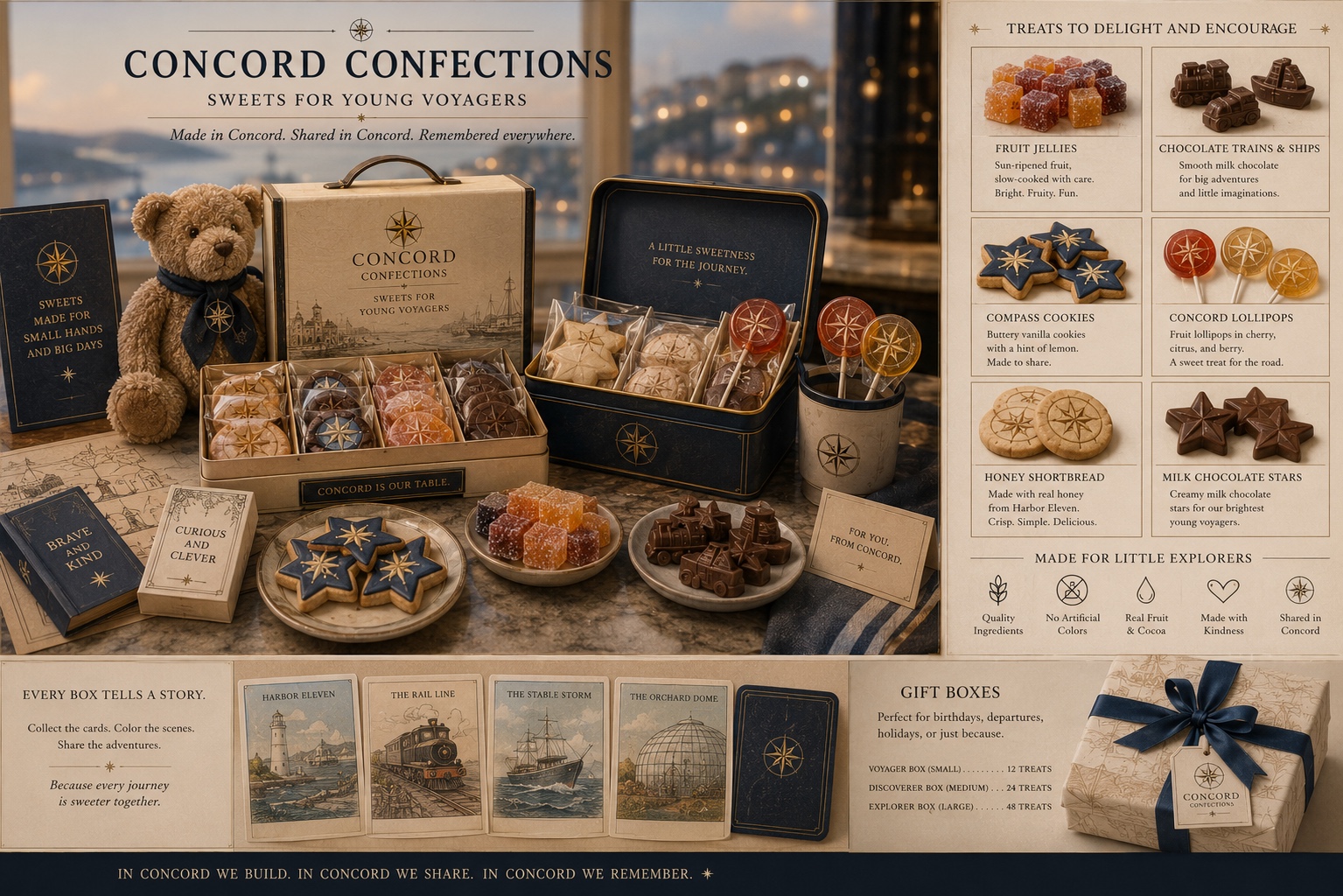 Concord Confections: Sweets for Young Voyagers product catalog