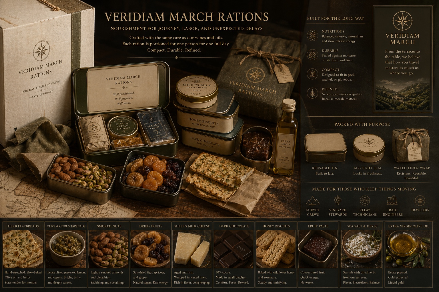 Veridiam March rations and field provisions catalog