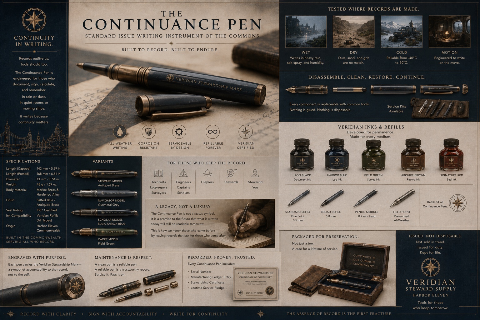The Continuance Pen by Veridian Steward Supply